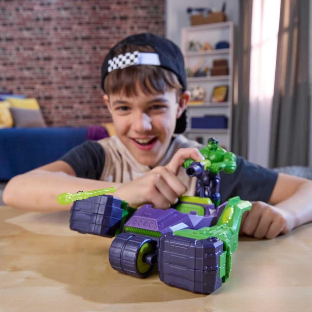 مارفل أفنجرز مجموعة شاحنة هالك بلاست إن سماش مقاس 4 بوصات للجنسين، 5-7 سنوات