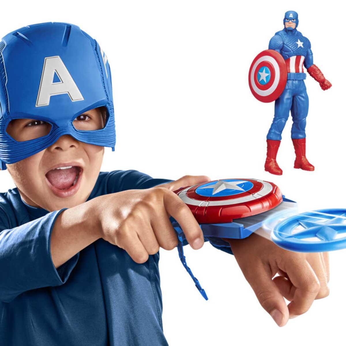 Marvel Avengers Captain America Shield Strike Ultimate Pack Roleplay Set Unisex, 5-7 Years