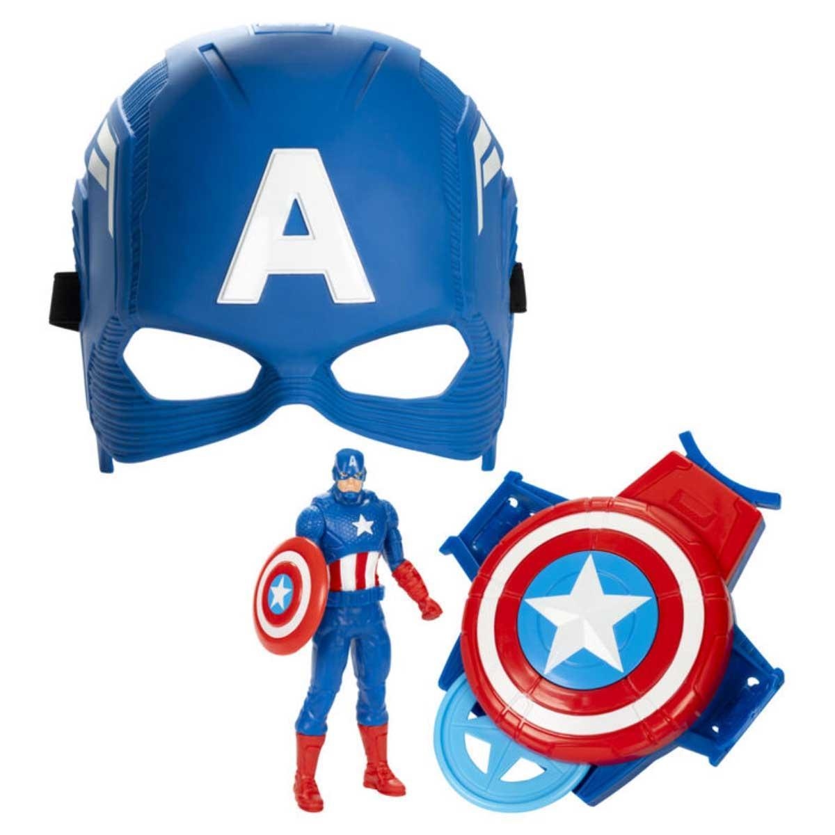 Marvel Avengers Captain America Shield Strike Ultimate Pack Roleplay Set Unisex, 5-7 Years