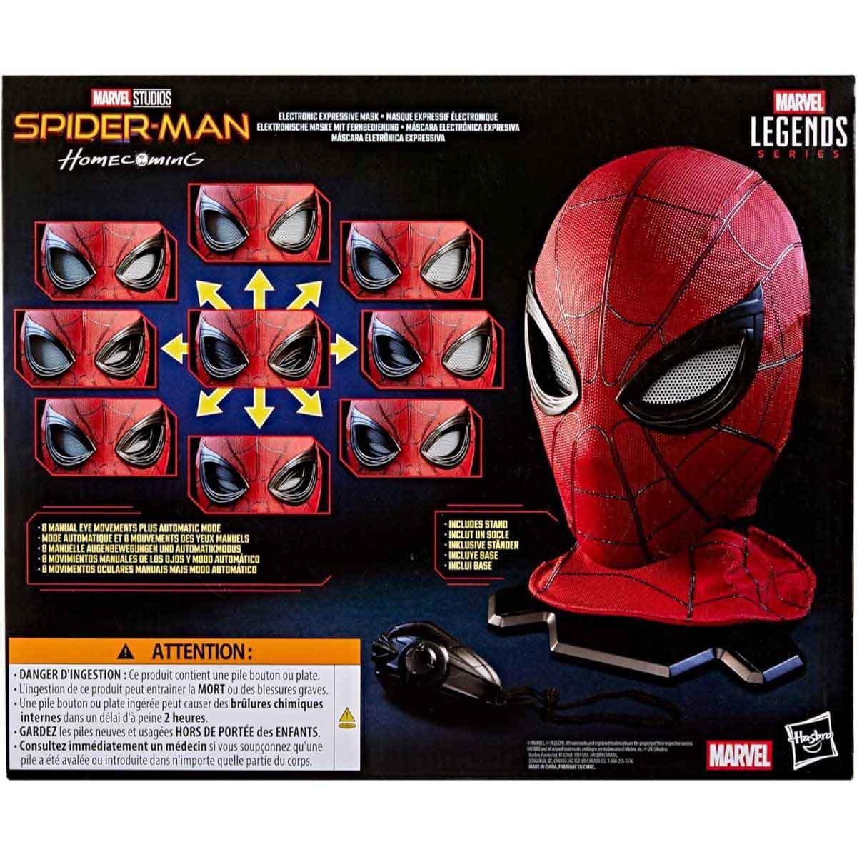 Marvel Legends Series Spider-Man Homecoming Electronic Expressive Mask Unisex, 13+ Years