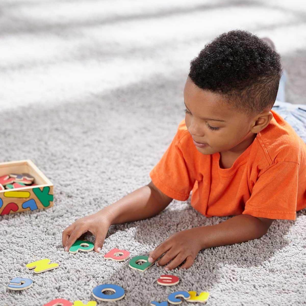 Melissa & Doug 52-Piece Wooden Alphabet Magnets Set Unisex, 3-4 Years