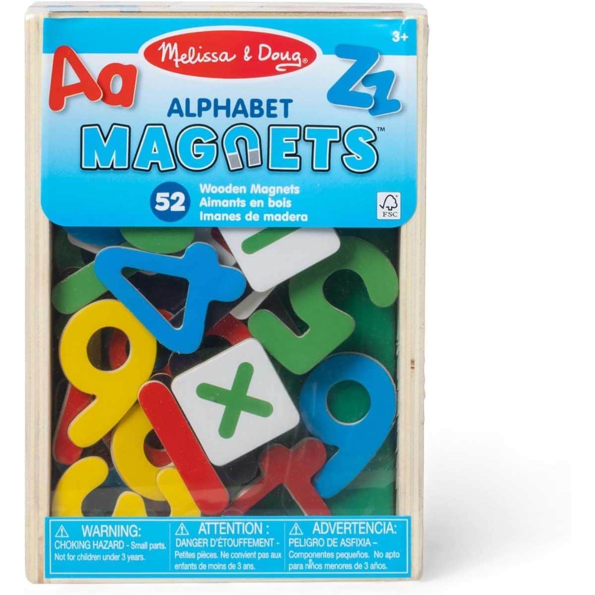 Melissa & Doug 52-Piece Wooden Alphabet Magnets Set Unisex, 3-4 Years