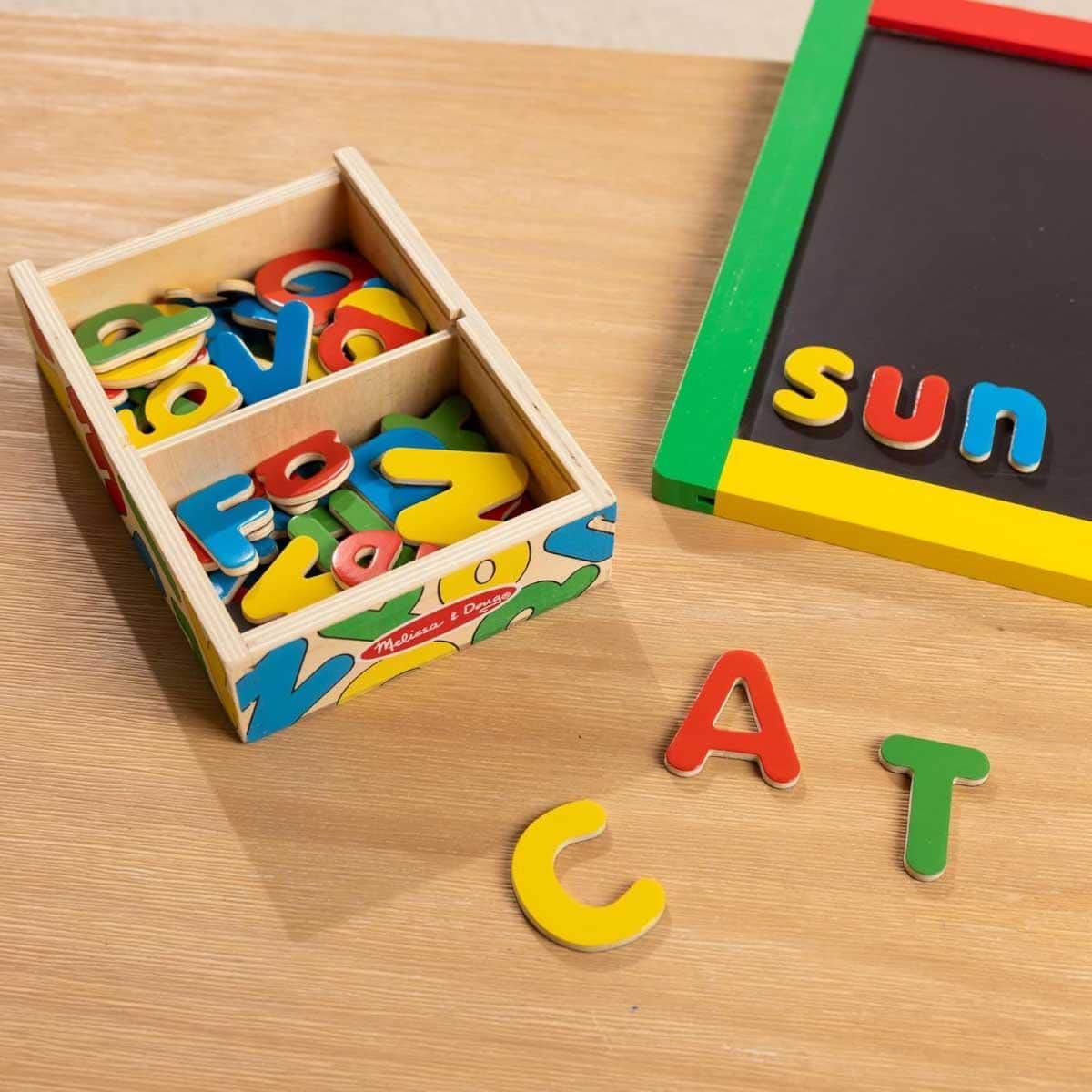 Melissa & Doug 52-Piece Wooden Alphabet Magnets Set Unisex, 3-4 Years