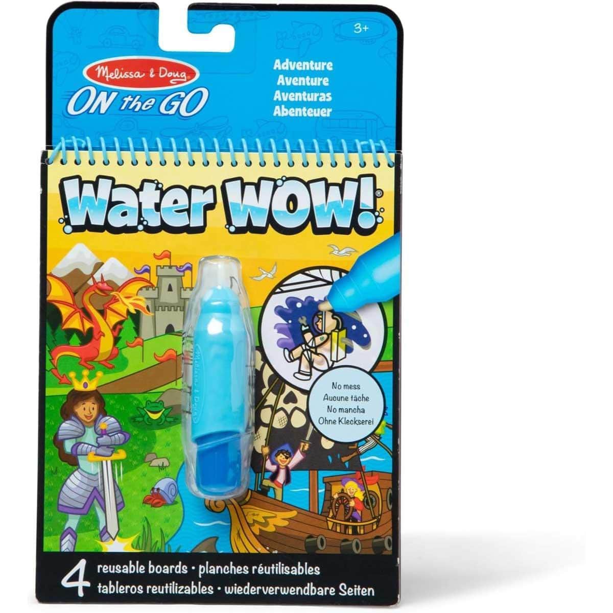 Melissa & Doug Adventure Reusable Water-Reveal Activity Pad Travel Toy Unisex, 3-4 Years