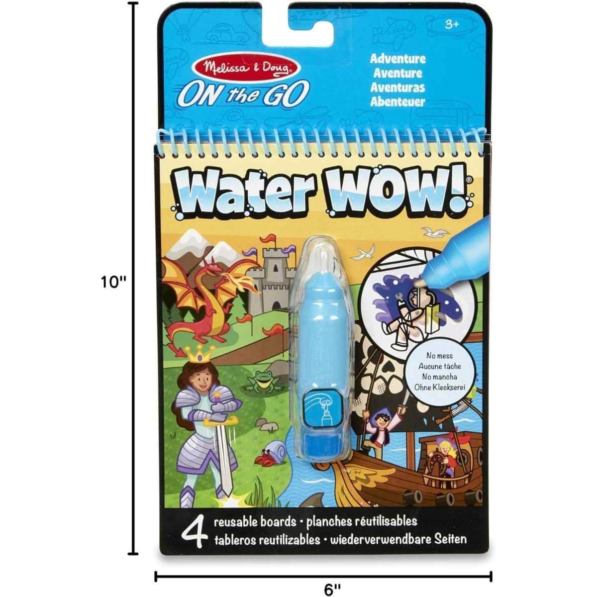 Melissa & Doug Adventure Reusable Water-Reveal Activity Pad Travel Toy Unisex, 3-4 Years