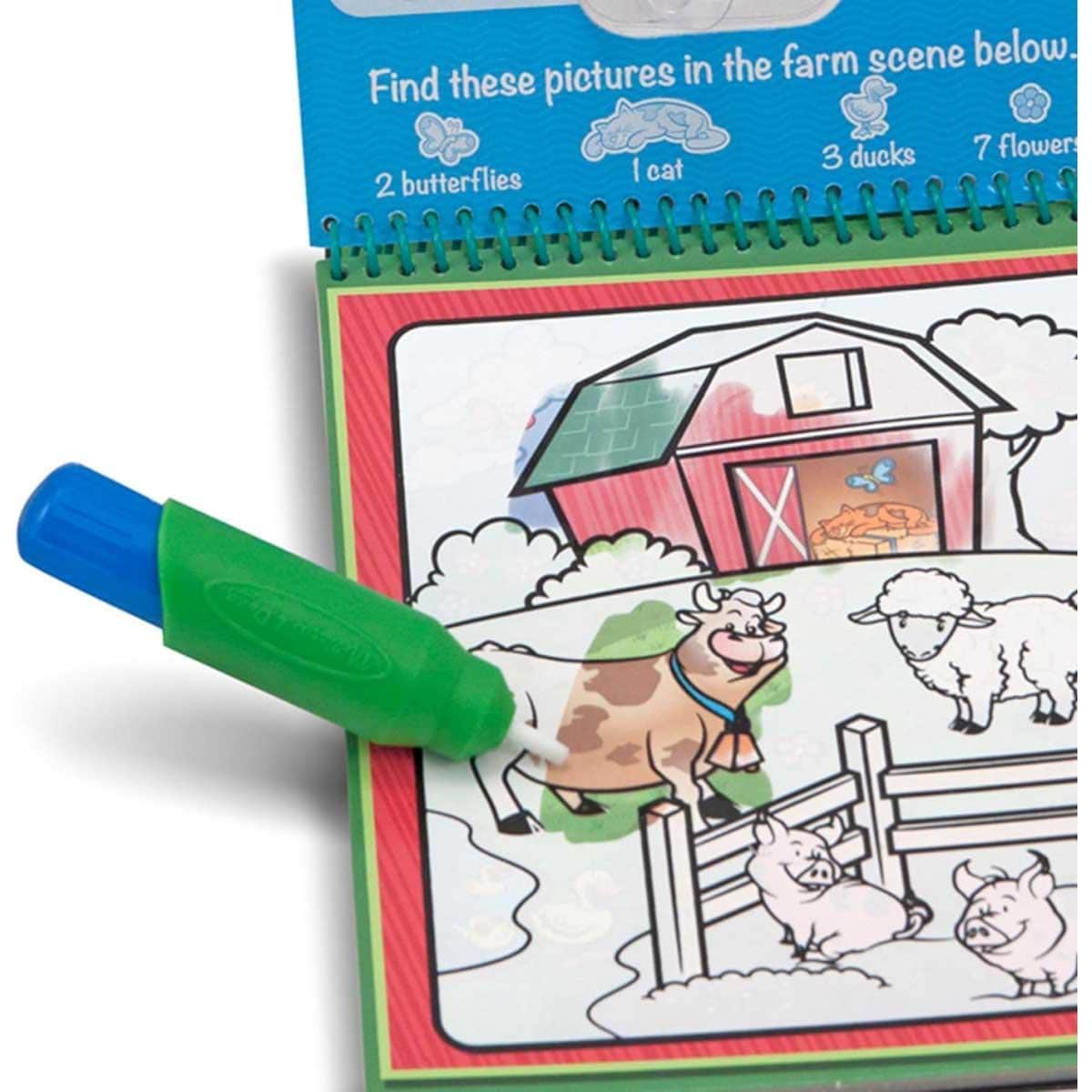 Melissa & Doug Animals Reusable Water-Reveal Activity Pad Unisex, 3-4 Years