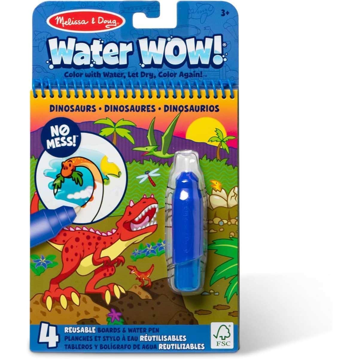 Melissa & Doug Dinosaurs Reusable Water-Reveal Activity Pad Unisex, 3-4 Years