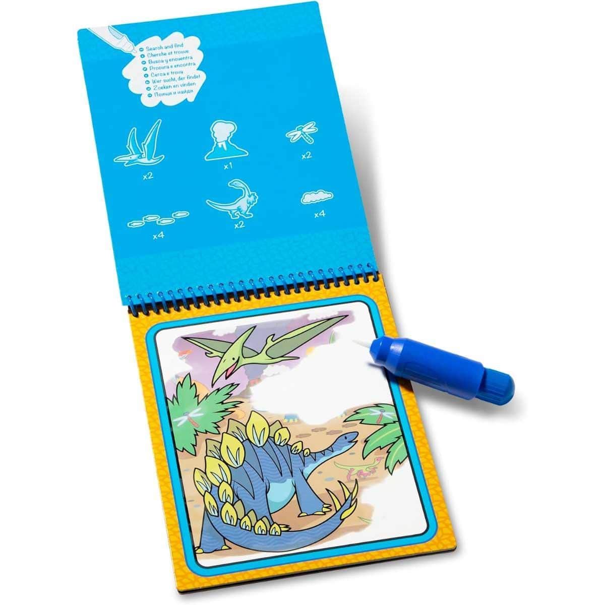 Melissa & Doug Dinosaurs Reusable Water-Reveal Activity Pad Unisex, 3-4 Years