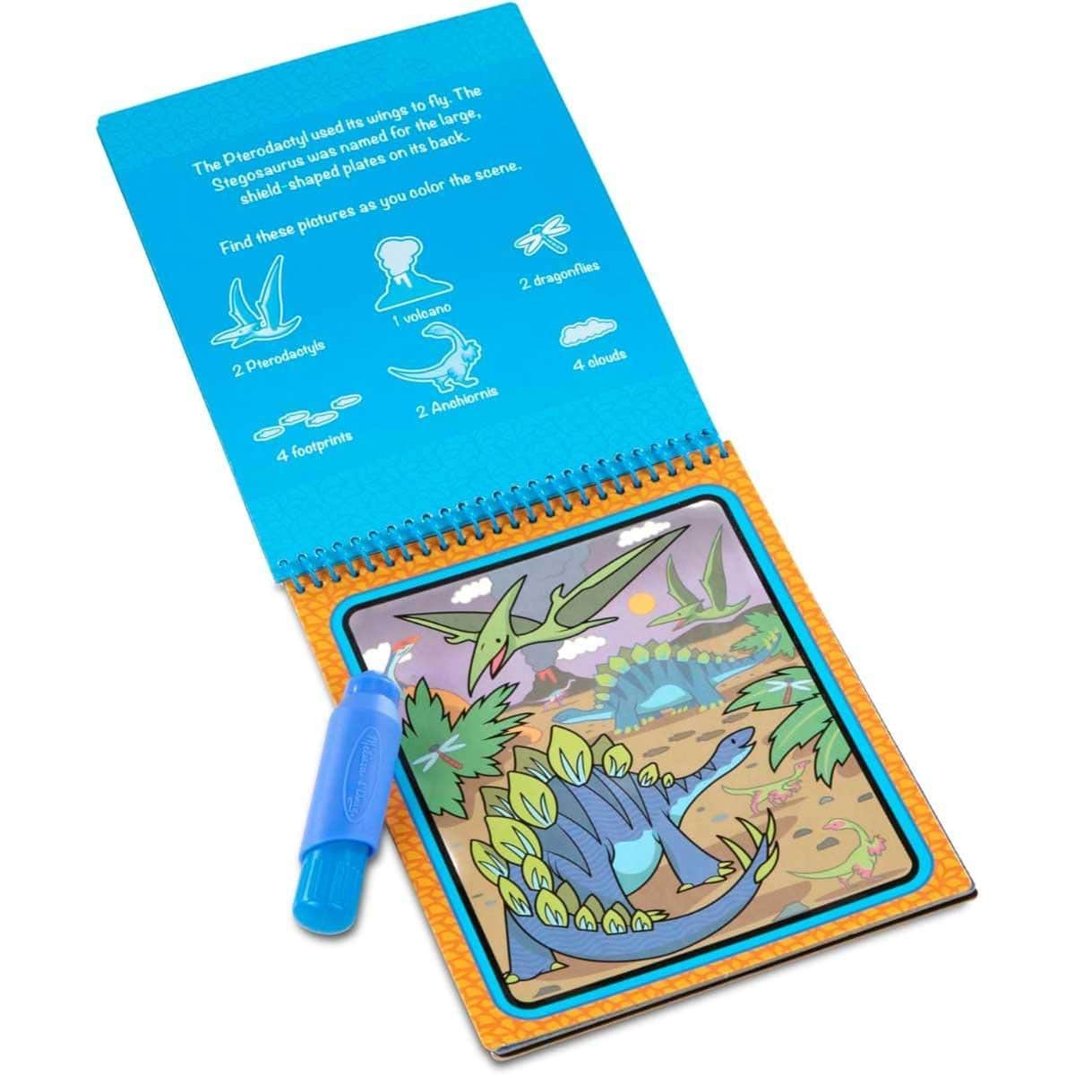 Melissa & Doug Dinosaurs Reusable Water-Reveal Activity Pad Unisex, 3-4 Years