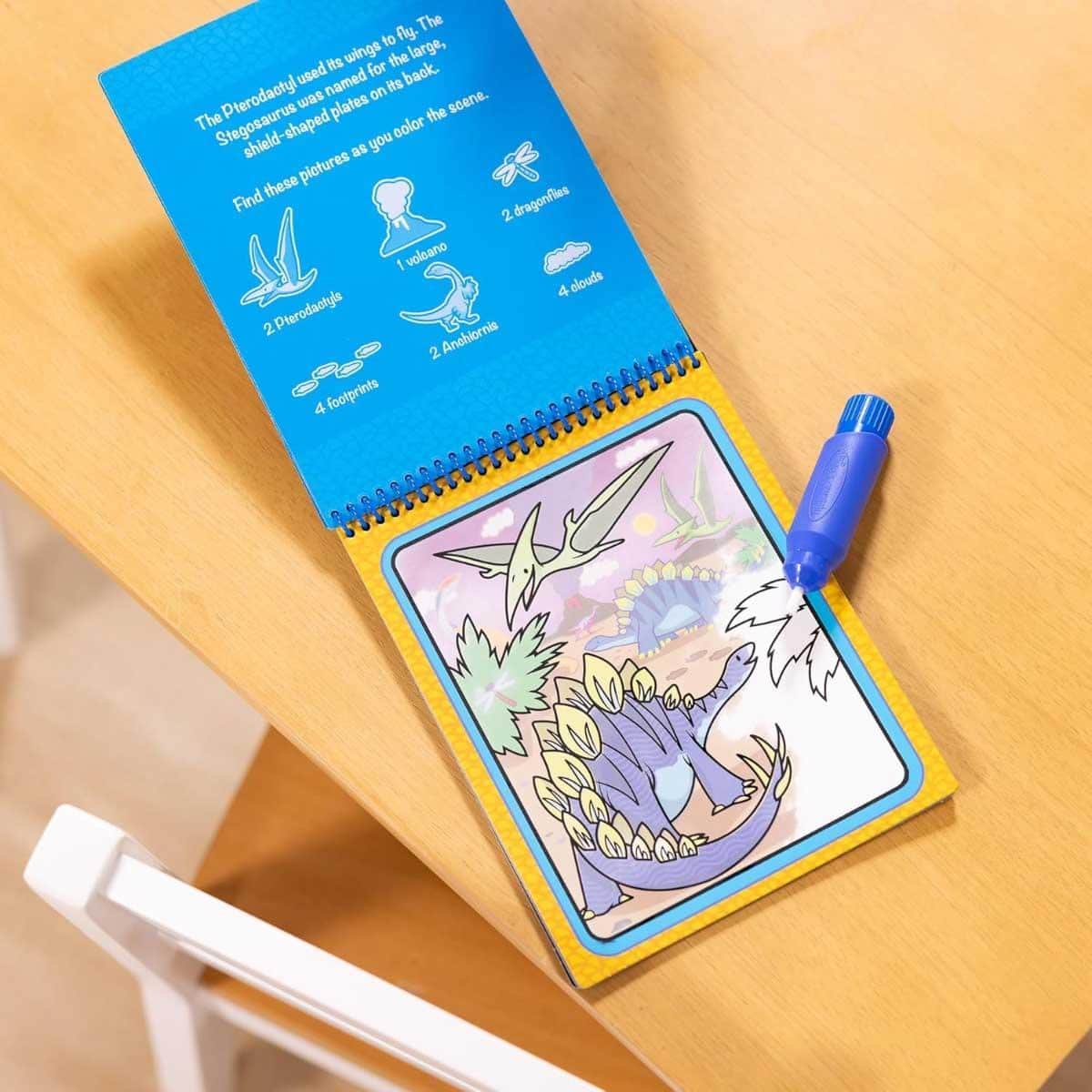 Melissa & Doug Dinosaurs Reusable Water-Reveal Activity Pad Unisex, 3-4 Years