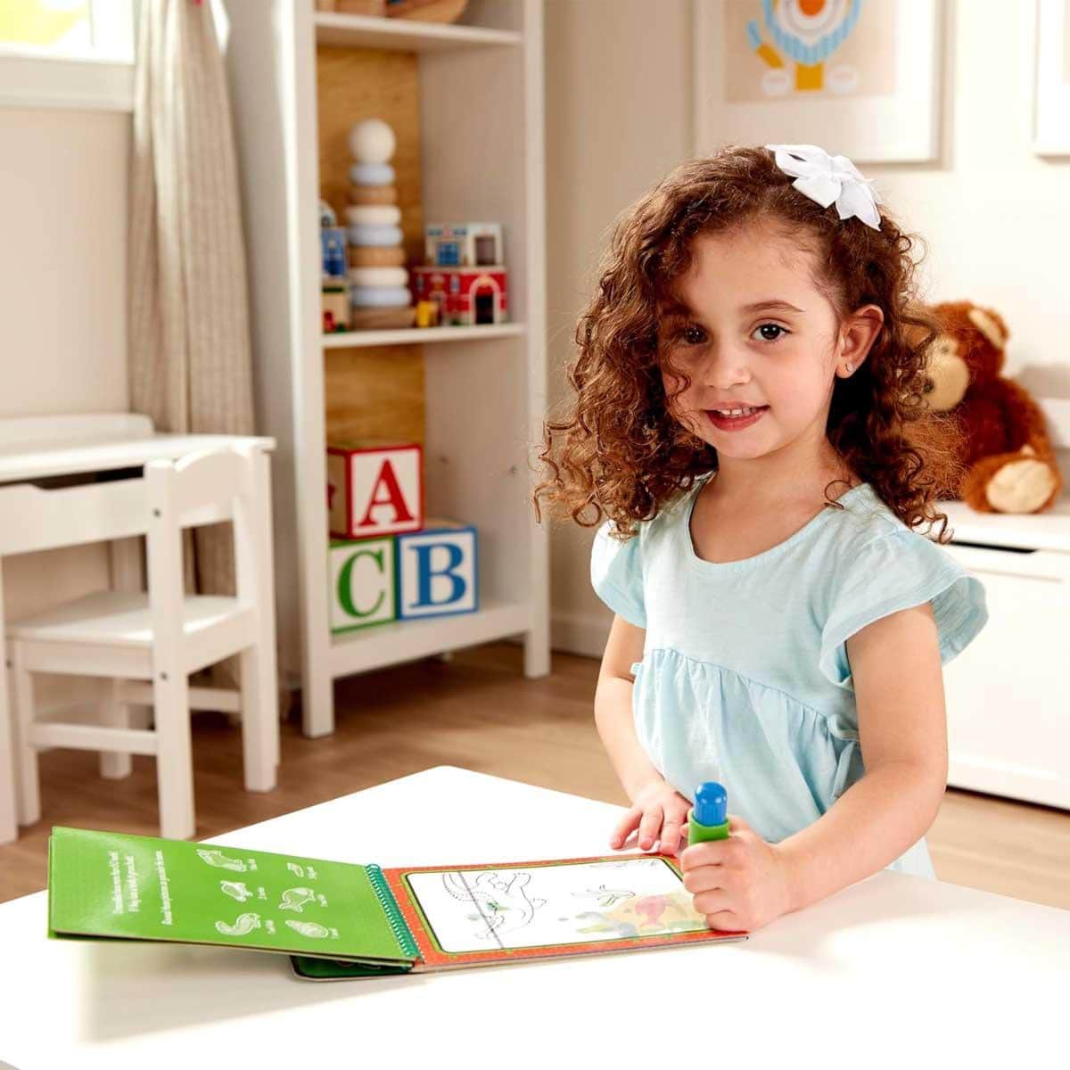 Melissa & Doug Jungle Reusable Water-Reveal Coloring Activity Pad Travel Toy Unisex, 3-4 Years