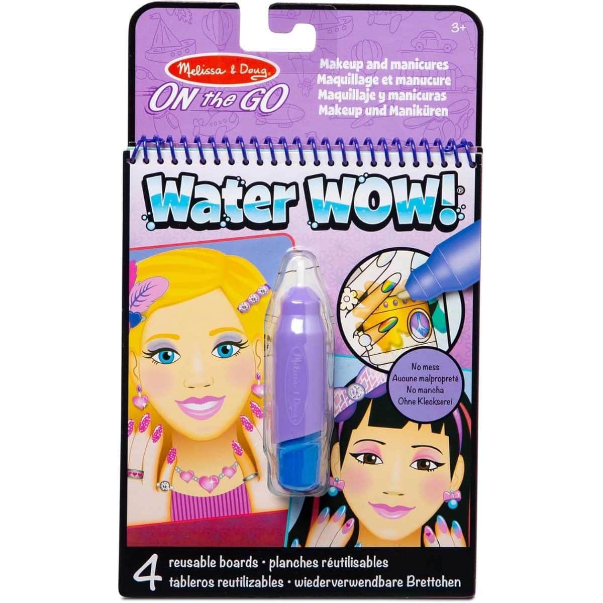 Melissa & Doug Makeup & Manicures Reusable Water-Reveal Activity Pad Unisex, 3-4 Years