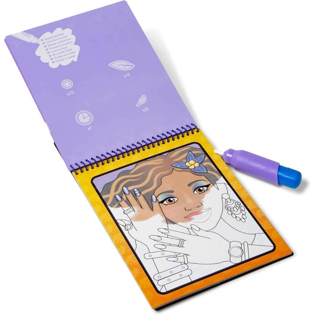 Melissa & Doug Makeup & Manicures Reusable Water-Reveal Activity Pad Unisex, 3-4 Years