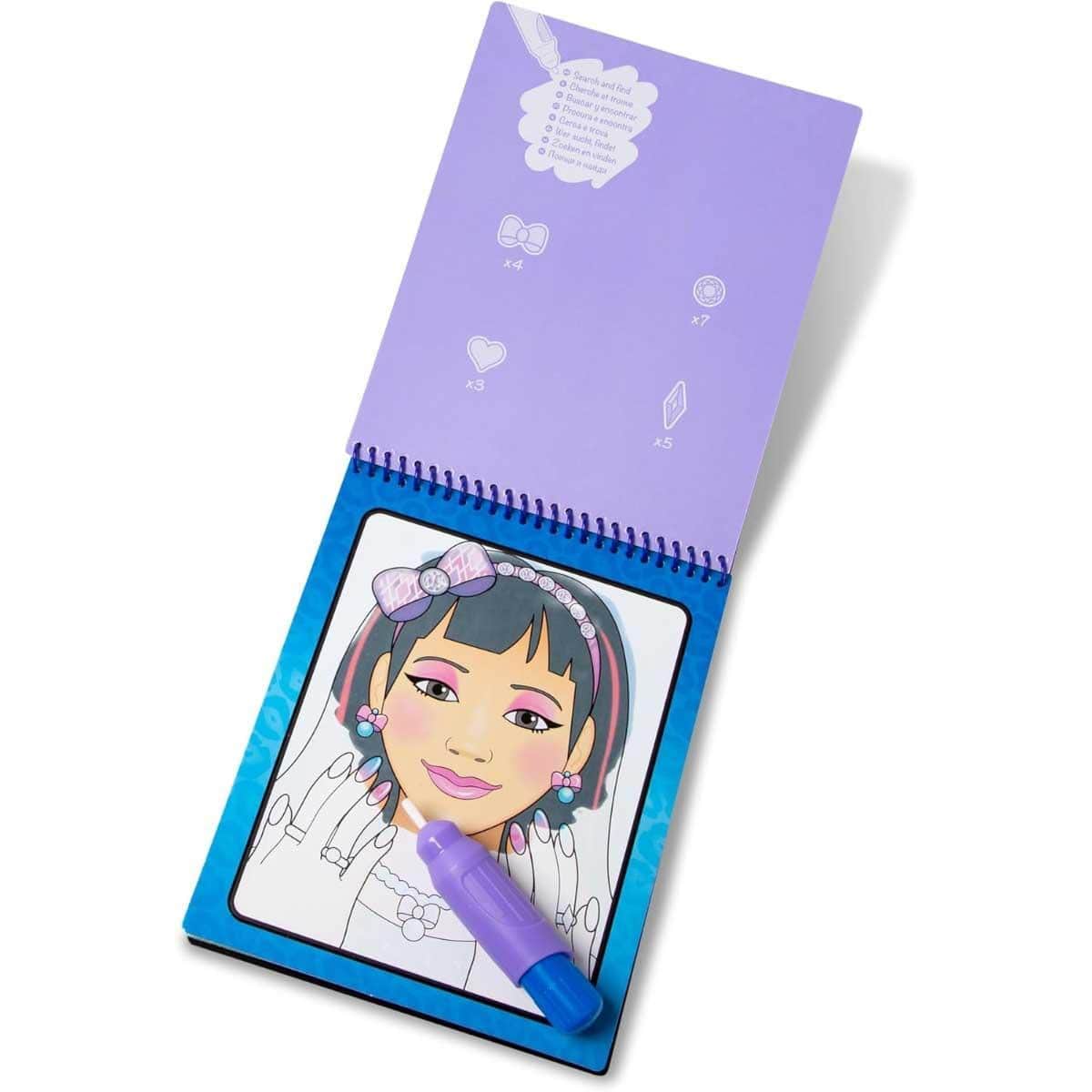 Melissa & Doug Makeup & Manicures Reusable Water-Reveal Activity Pad Unisex, 3-4 Years