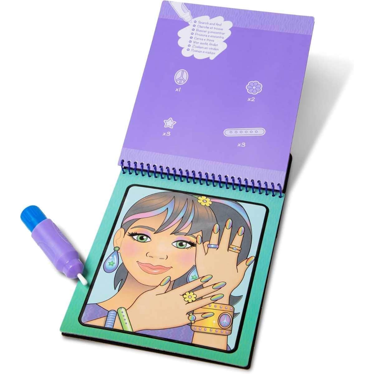 Melissa & Doug Makeup & Manicures Reusable Water-Reveal Activity Pad Unisex, 3-4 Years