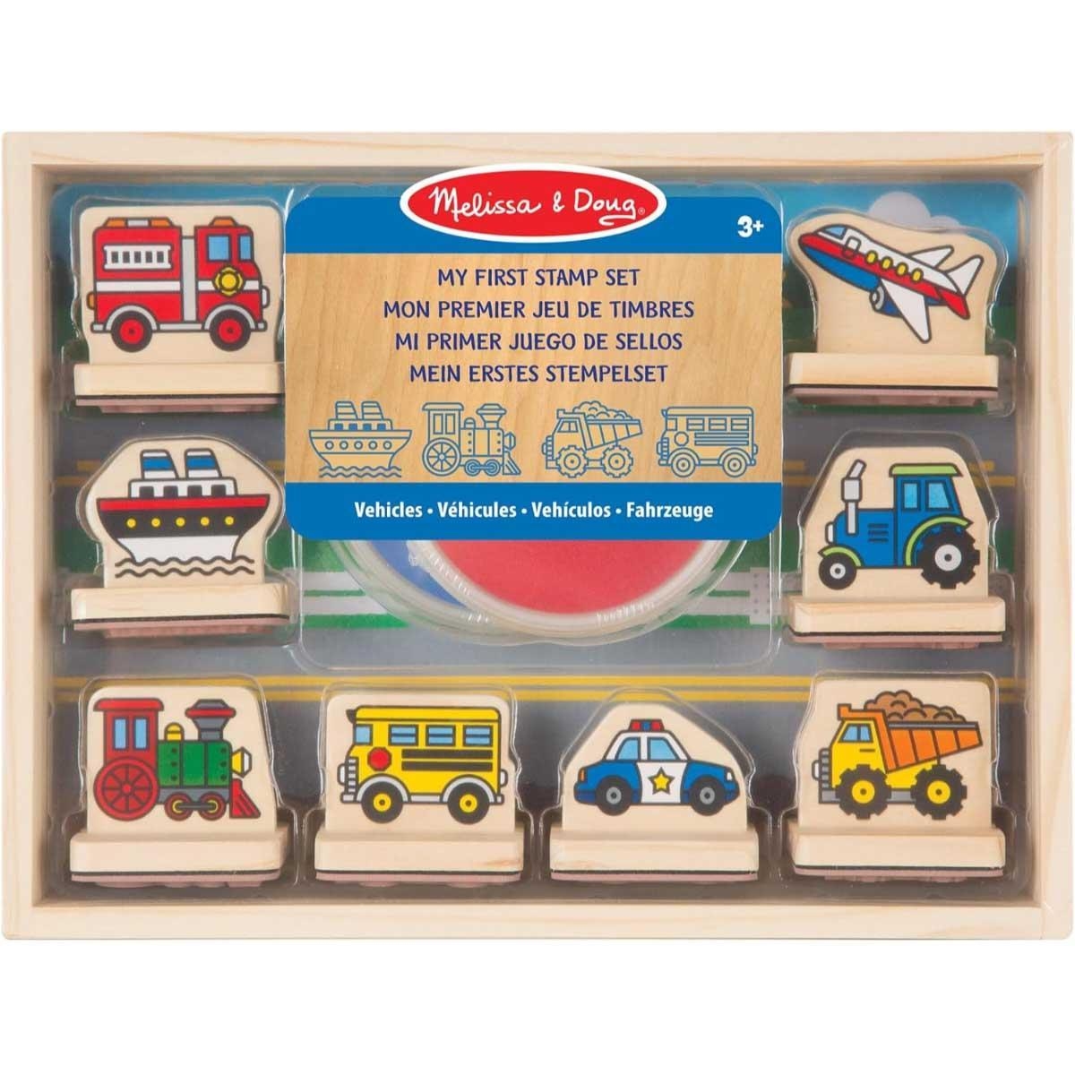 Melissa & Doug My First Wooden Vehicles Stamp Set Unisex, 3-4 Years