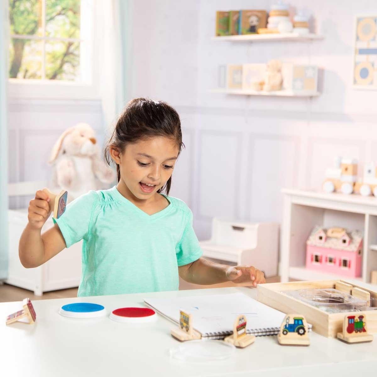 Melissa & Doug My First Wooden Vehicles Stamp Set Unisex, 3-4 Years