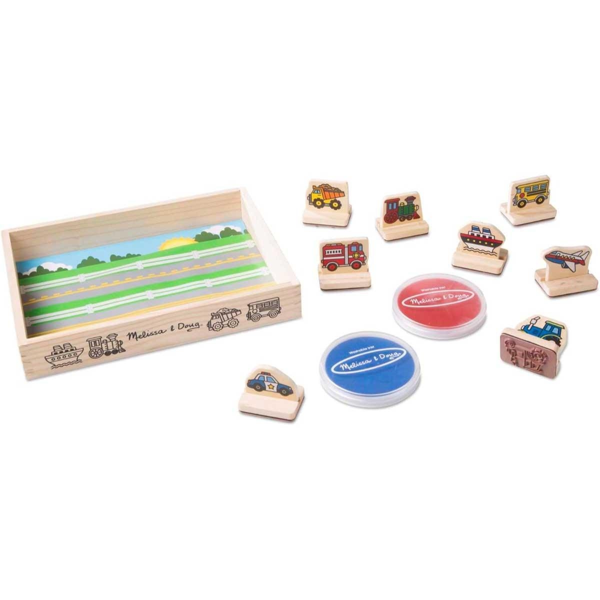 Melissa & Doug My First Wooden Vehicles Stamp Set Unisex, 3-4 Years