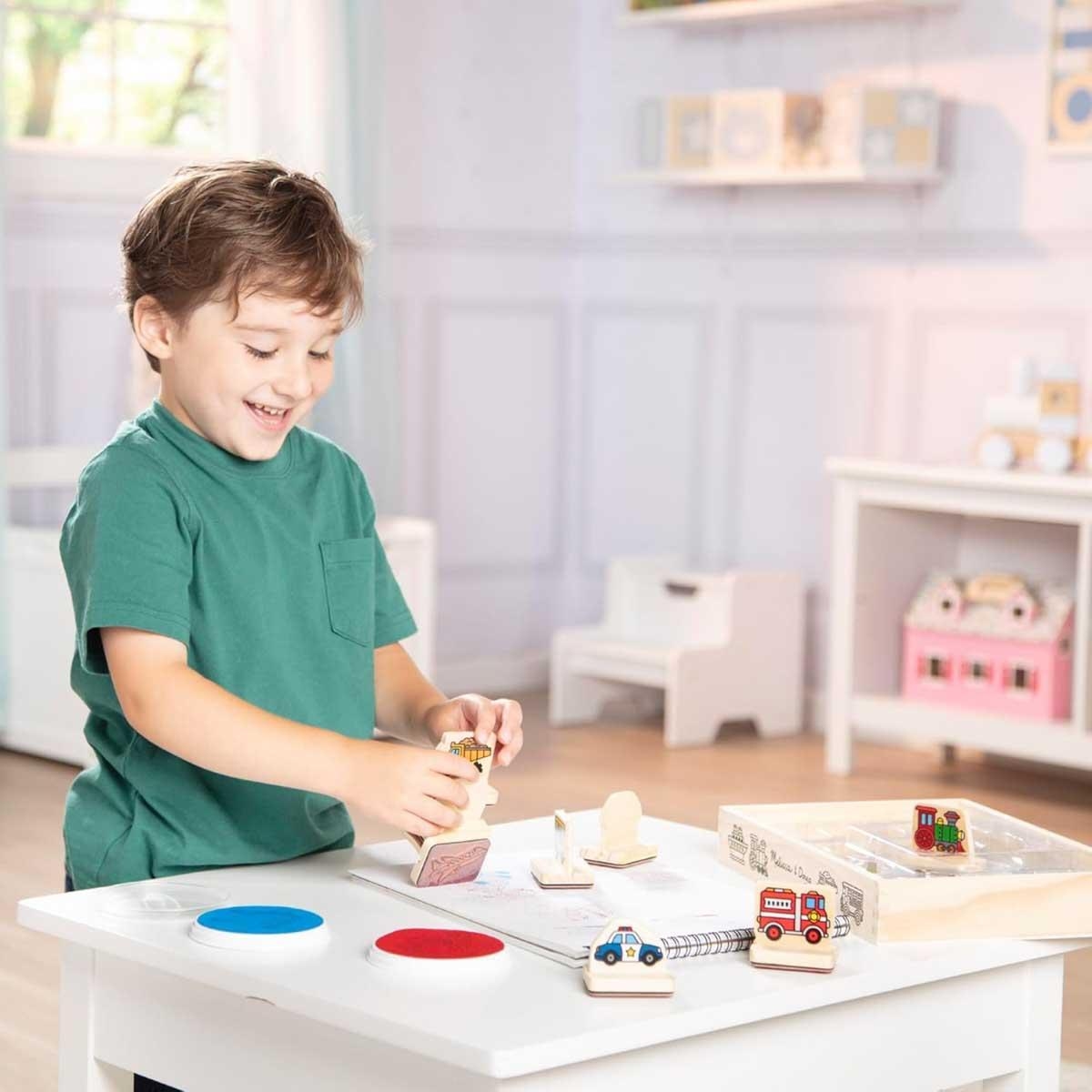 Melissa & Doug My First Wooden Vehicles Stamp Set Unisex, 3-4 Years