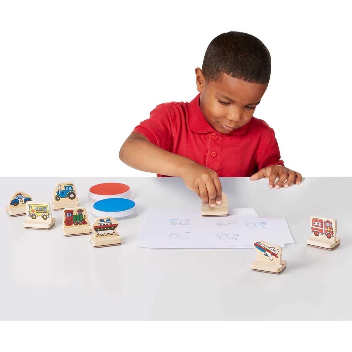 Melissa & Doug My First Wooden Vehicles Stamp Set Unisex, 3-4 Years