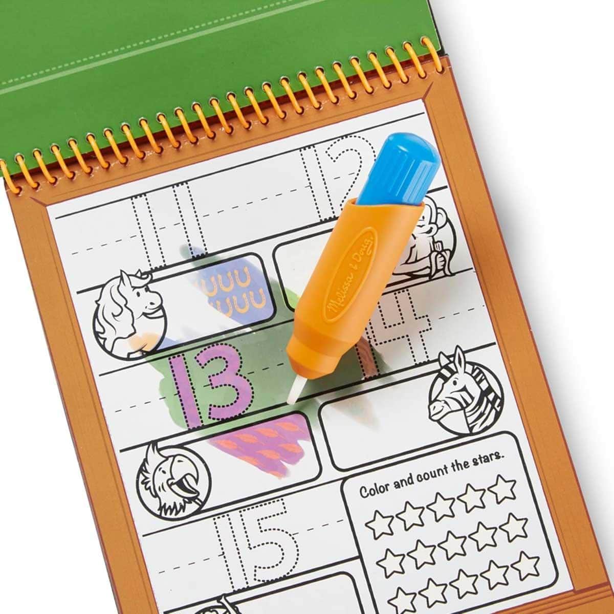 Melissa & Doug Numbers Reusable Water-Reveal Activity Pad Unisex, 3-4 Years