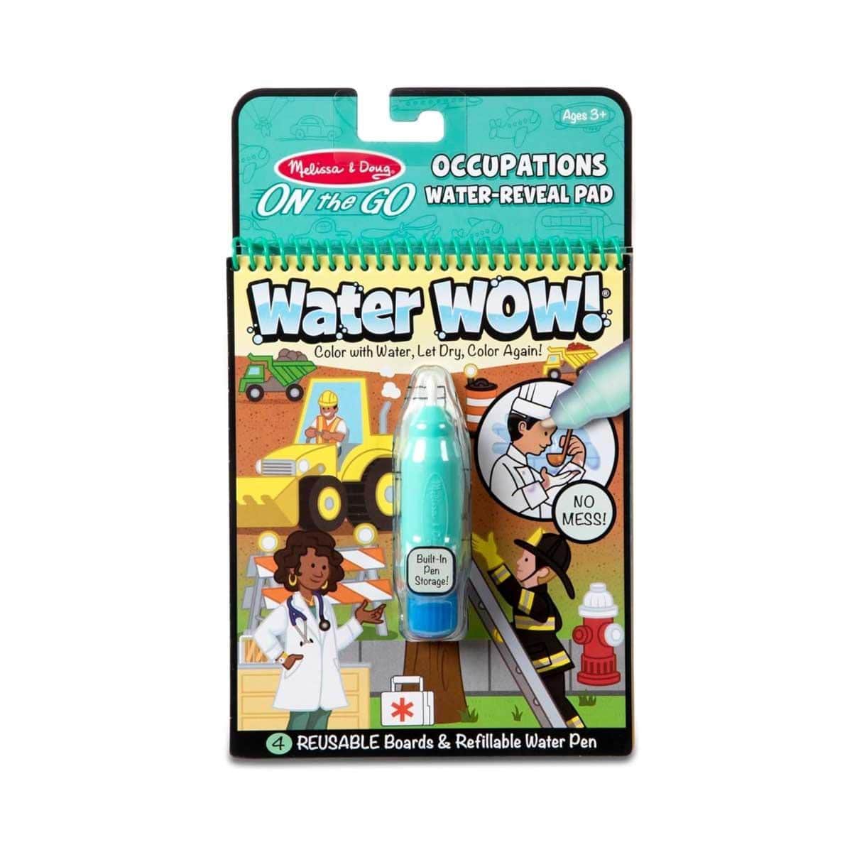 Melissa & Doug Occupations Reusable Water-Reveal Activity Pad Unisex, 3-4 Years
