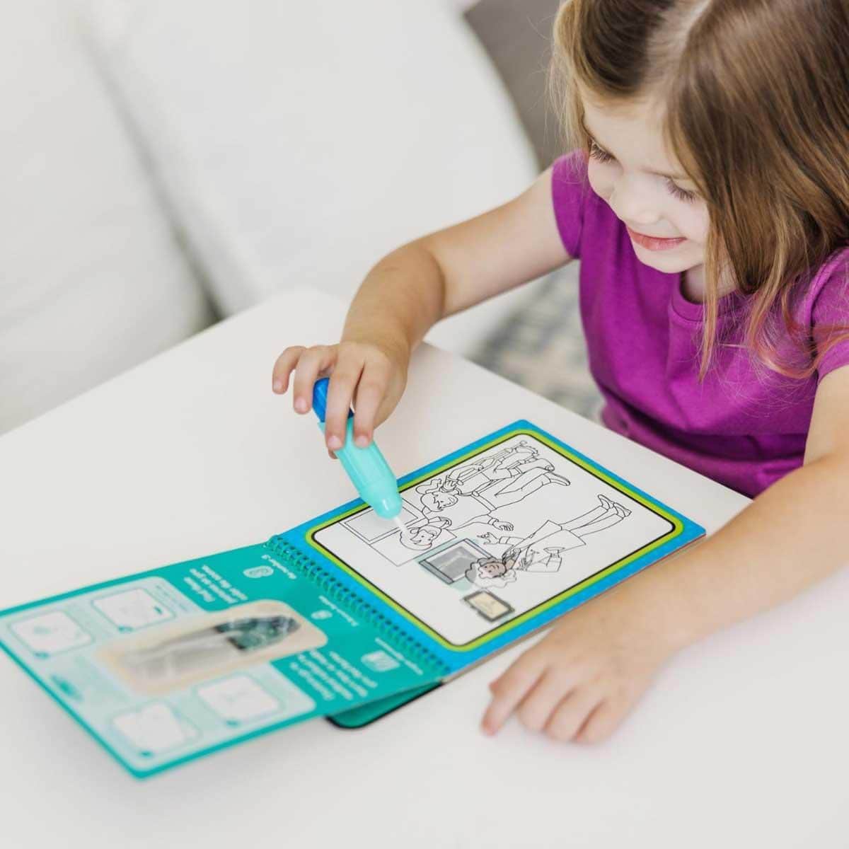 Melissa & Doug Occupations Reusable Water-Reveal Activity Pad Unisex, 3-4 Years