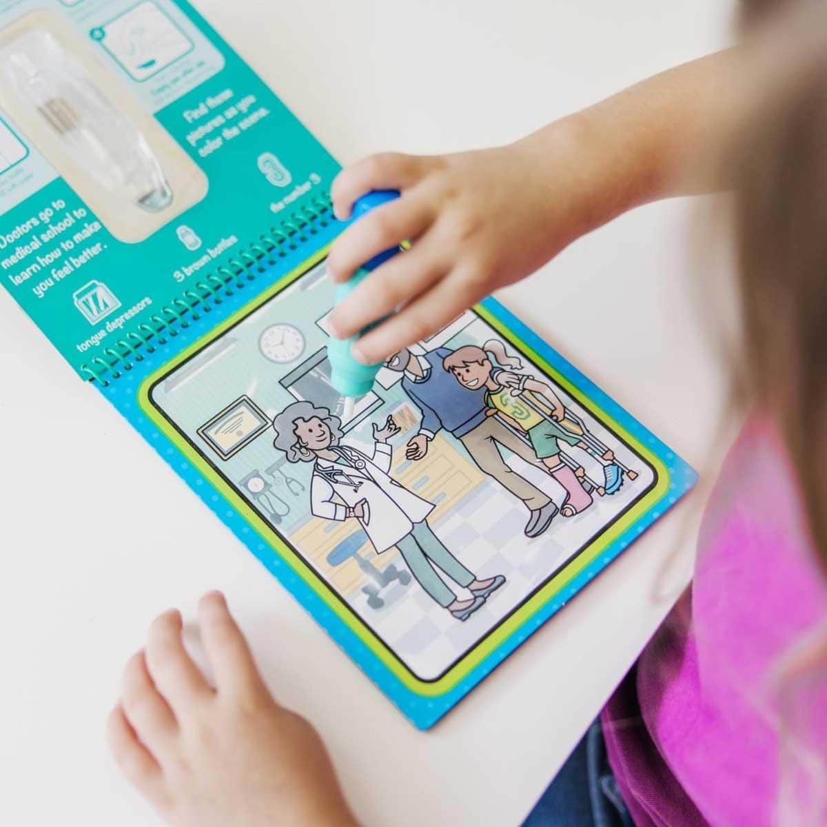 Melissa & Doug Occupations Reusable Water-Reveal Activity Pad Unisex, 3-4 Years
