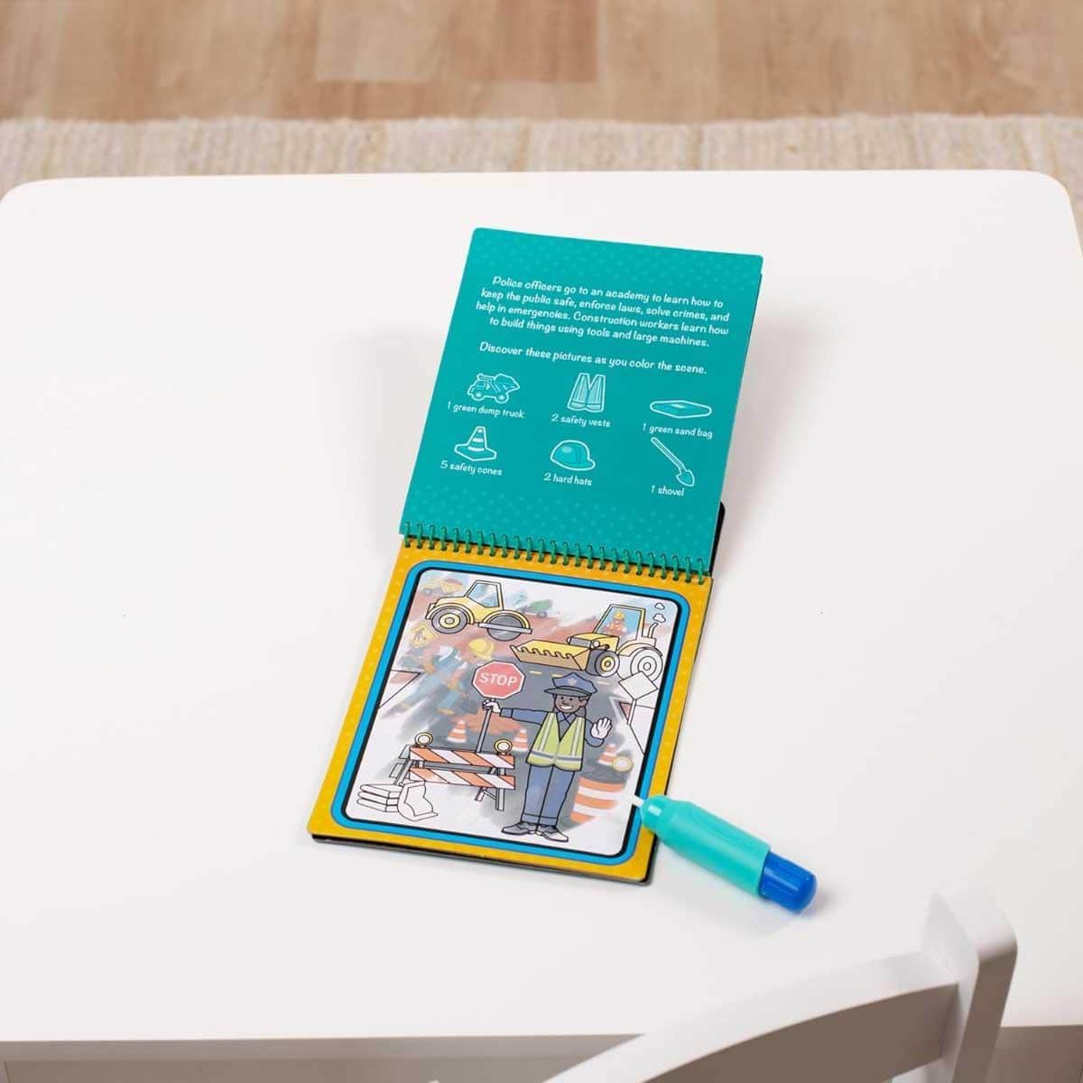 Melissa & Doug Occupations Reusable Water-Reveal Activity Pad Unisex, 3-4 Years