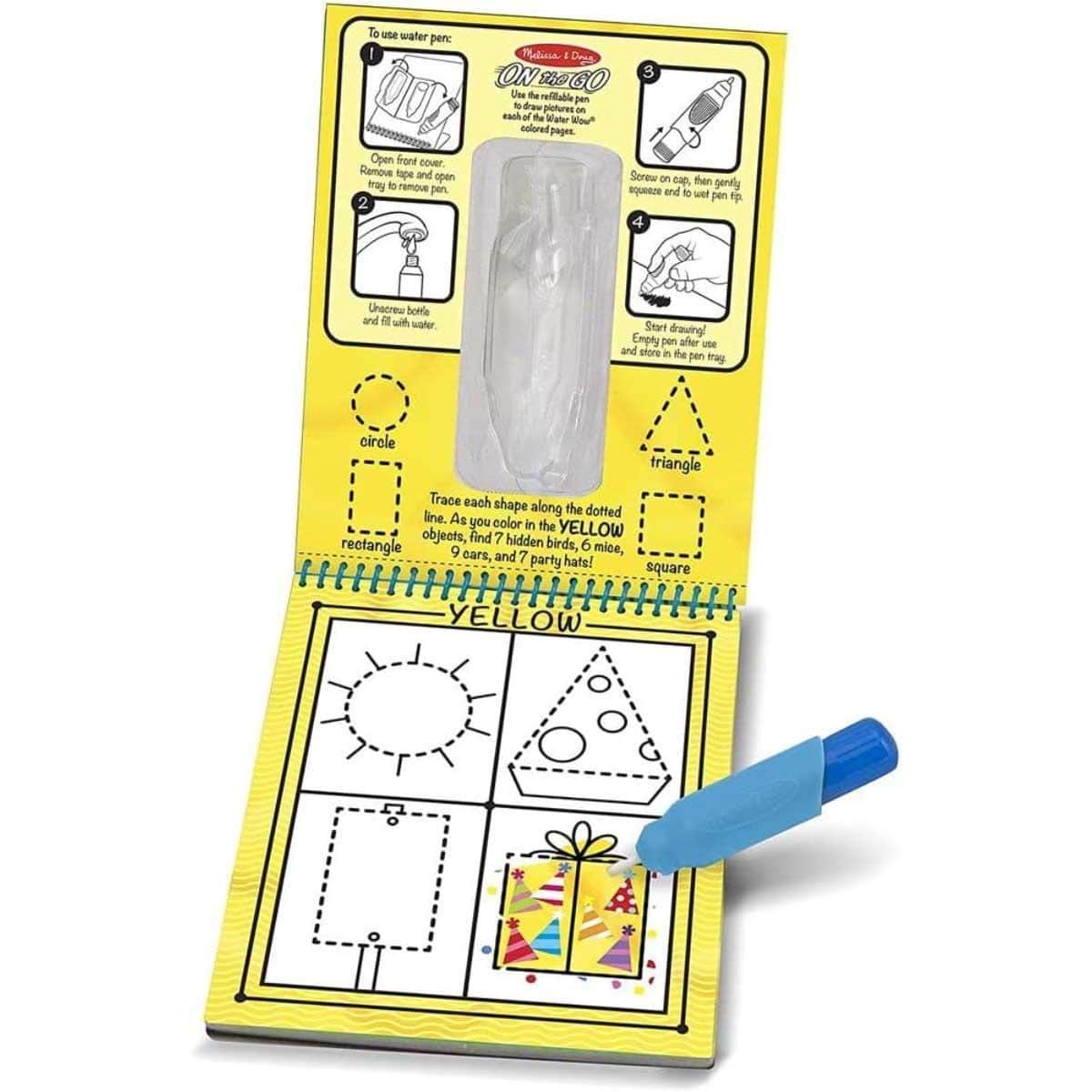Melissa & Doug On the Go Water Wow! Reusable Water-Reveal Activity Pad Unisex, 3-4 Years