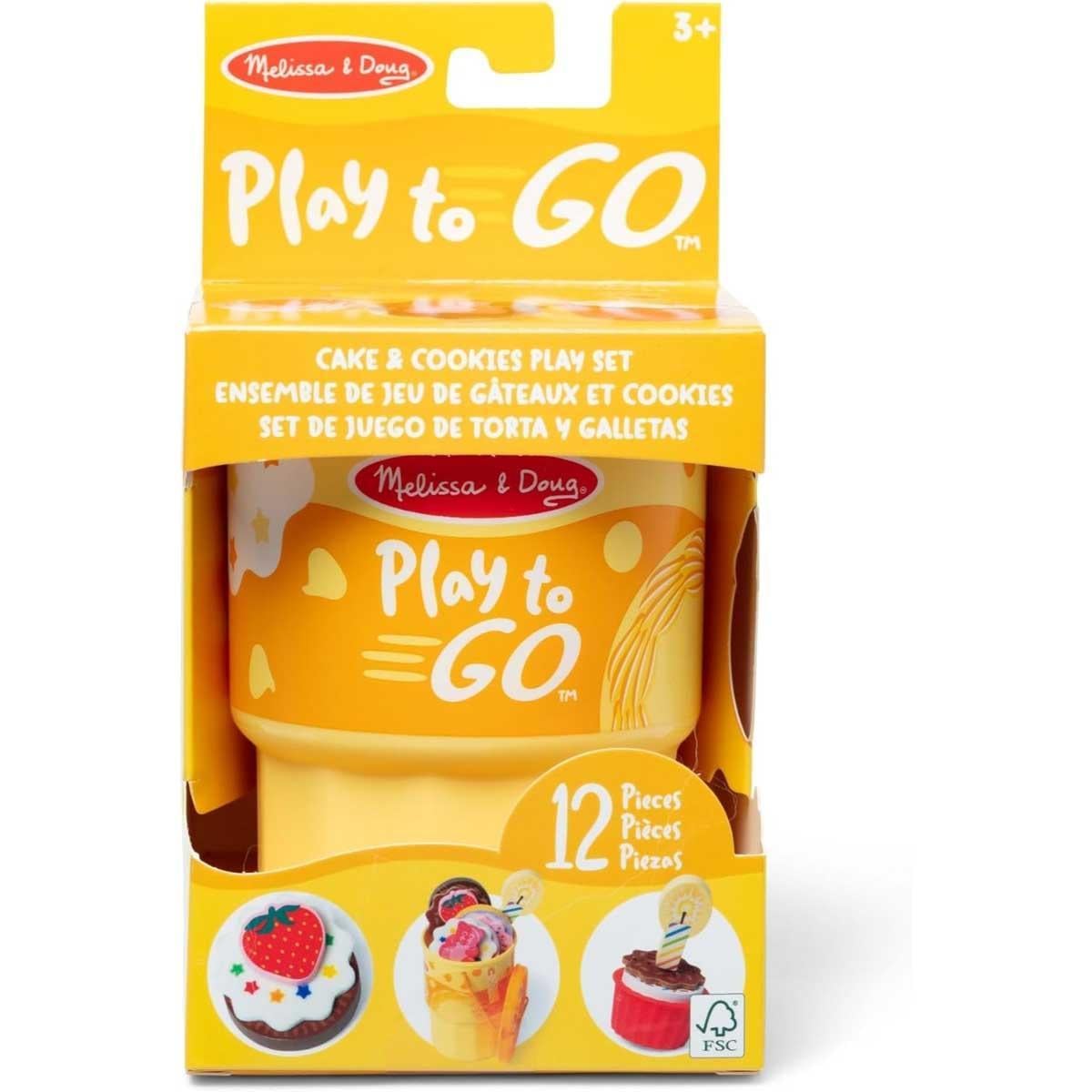 Melissa & Doug Play to Go Cake & Cookies Play Food Travel Toy Unisex, 3-4 Years