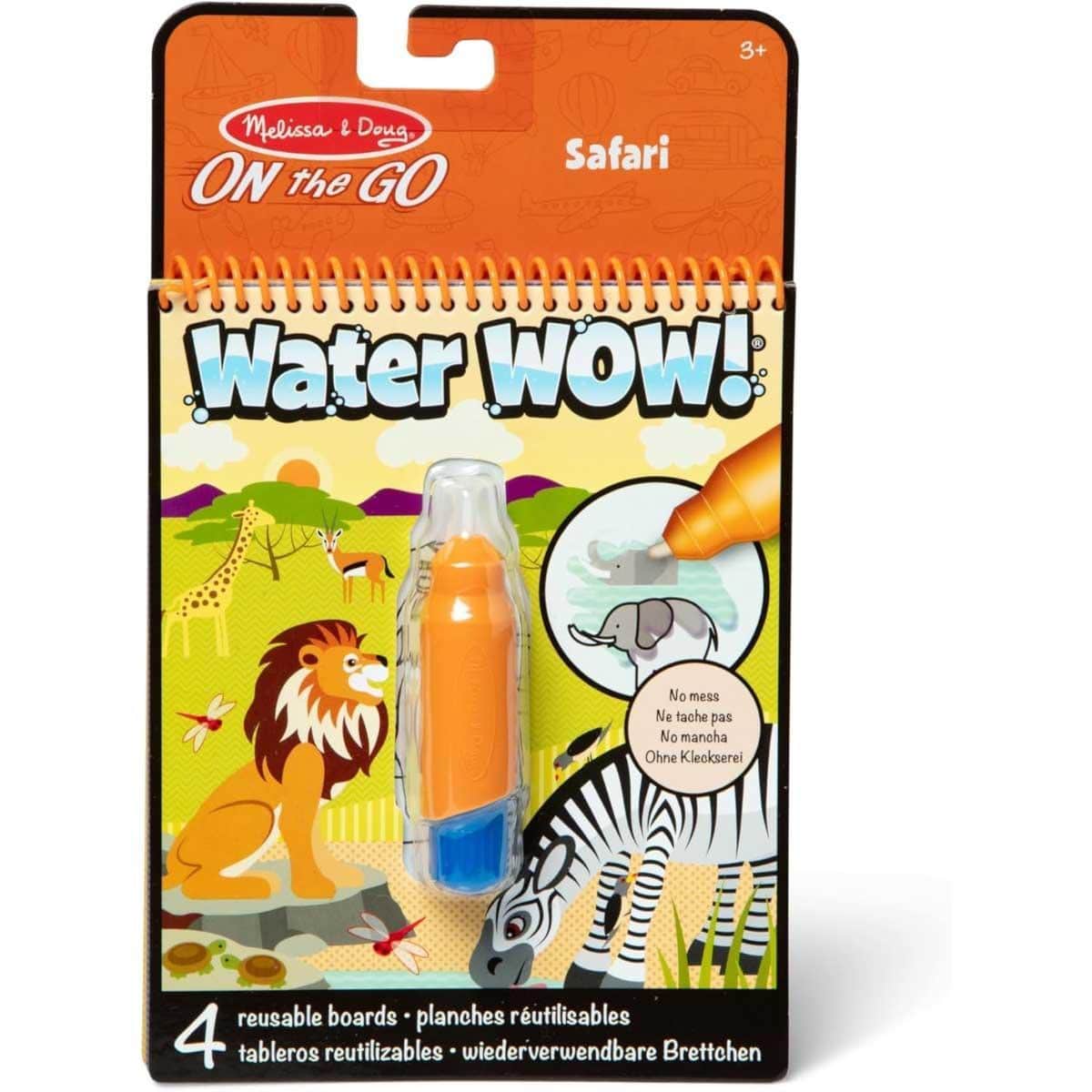 Melissa & Doug Safari On the Go Water Wow! Reusable Water-Reveal Activity Pad Unisex, 3-4 Years