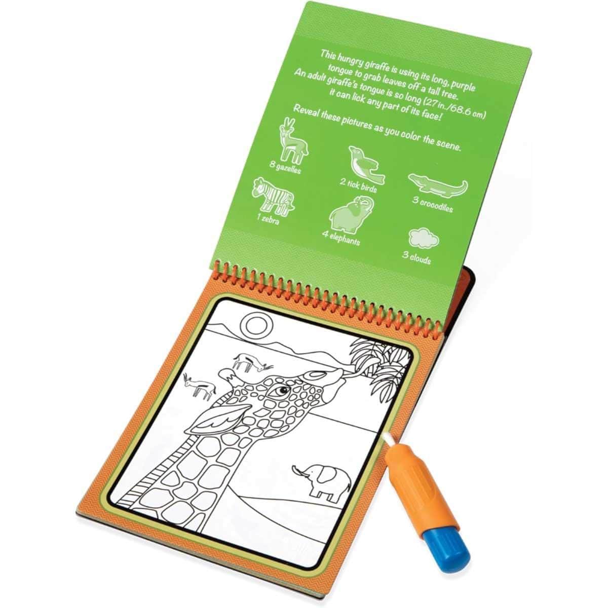 Melissa & Doug Safari On the Go Water Wow! Reusable Water-Reveal Activity Pad Unisex, 3-4 Years