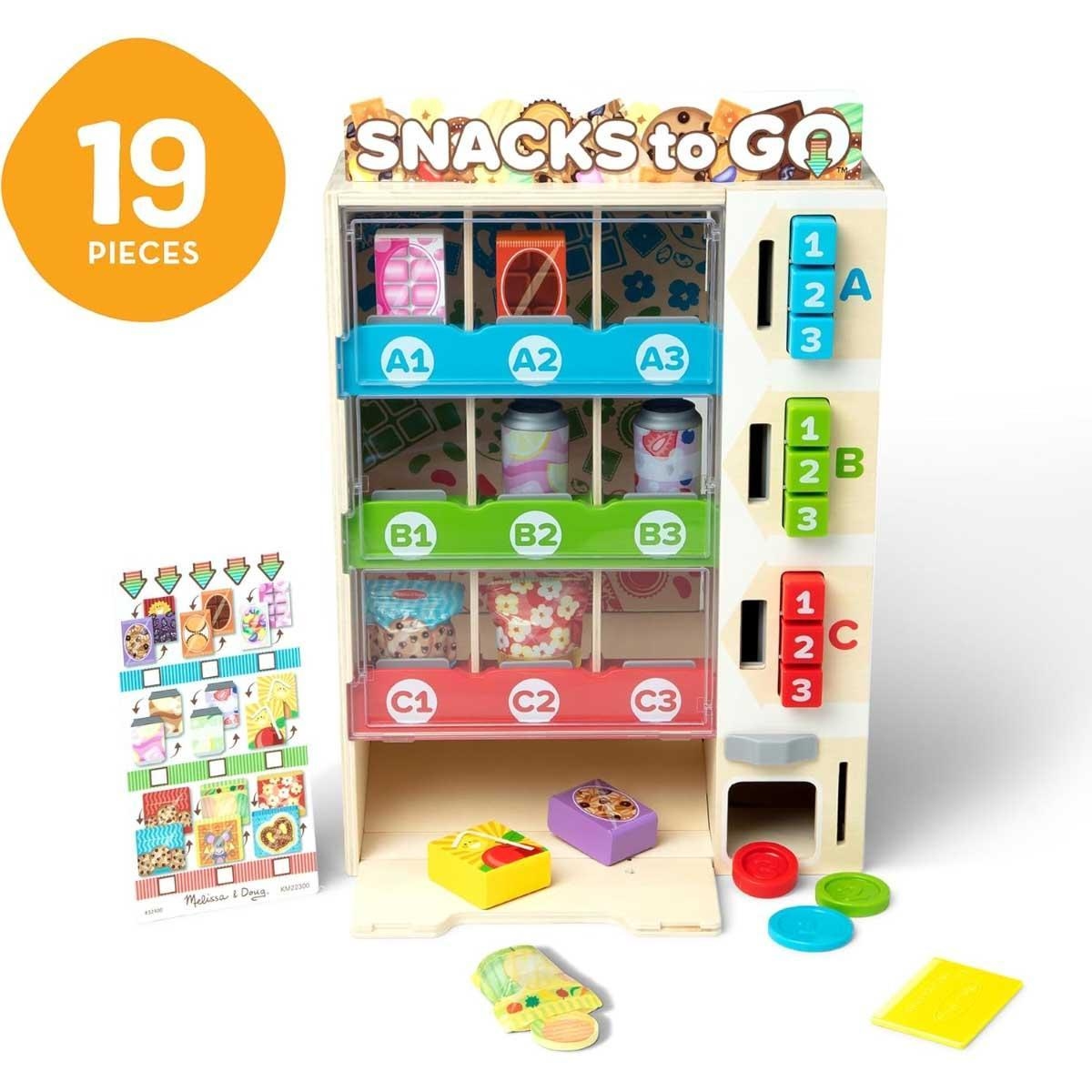 ميليسا آند دوغ مجموعة لعب ماكينة بيع خشبية للفرز والتخزين والاختيار للجنسين، 3-4 سنوات