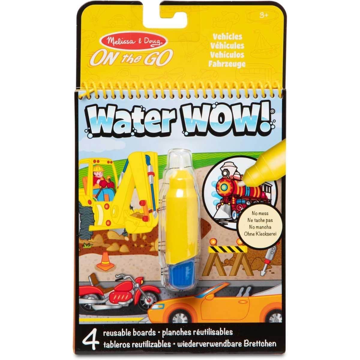 Melissa & Doug Vehicles Reusable Water-Reveal Activity Pad Unisex, 3-4 Years