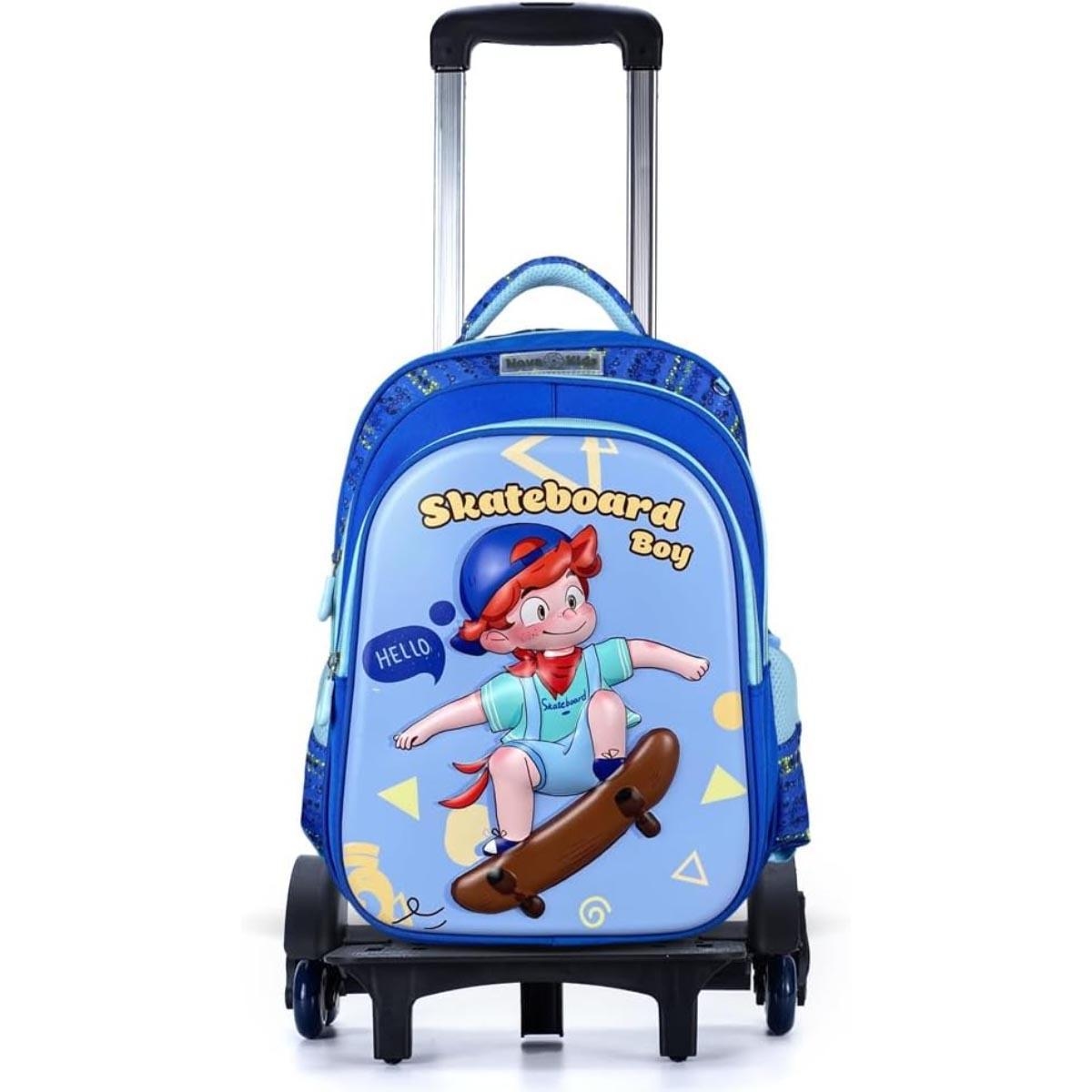 Nova Kids 16.5" Skater 3D School Bag with Trolley