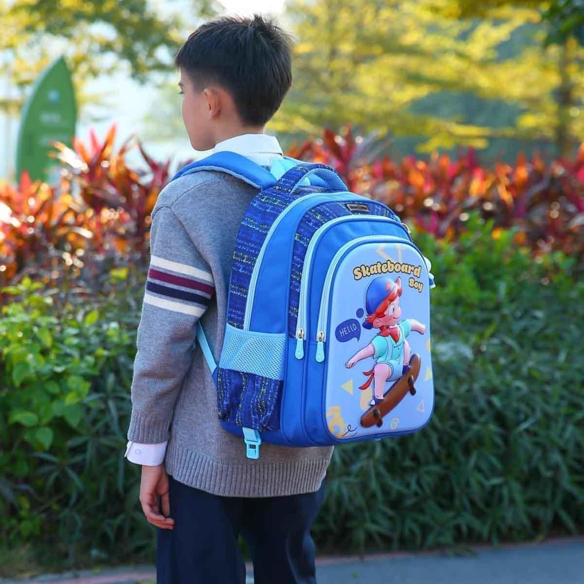 Nova Kids 16.5" Skater 3D School Bag with Trolley