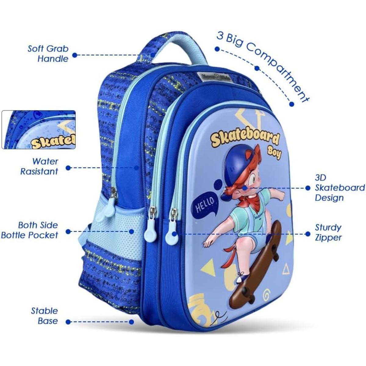 Nova Kids 16.5" Skater 3D School Bag with Trolley