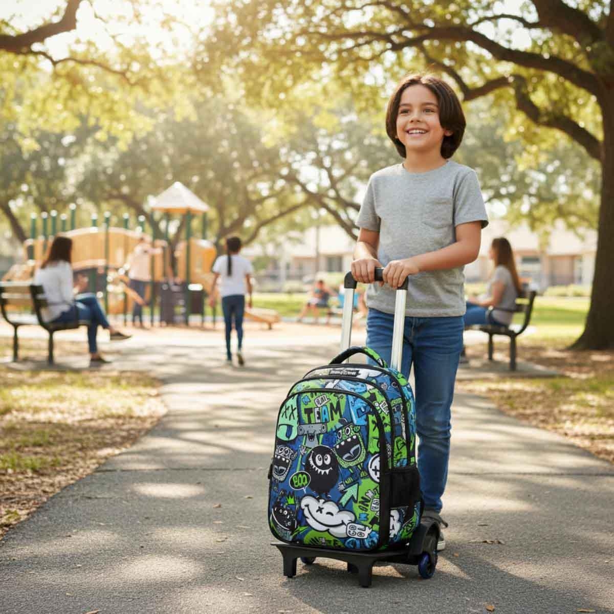 Nova Kids 17.5" GenZ School Bag with Trolley