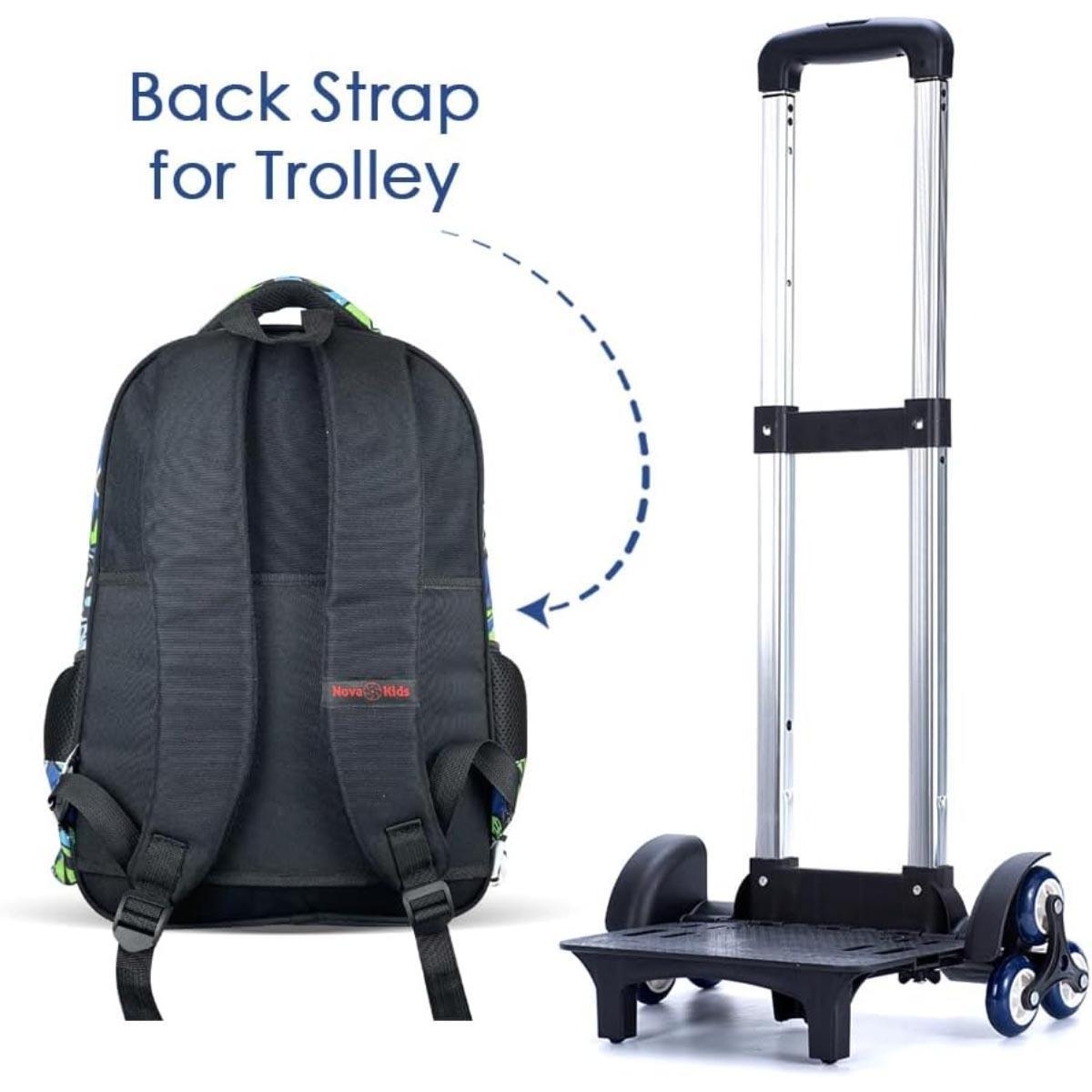 Nova Kids 17.5" GenZ School Bag with Trolley