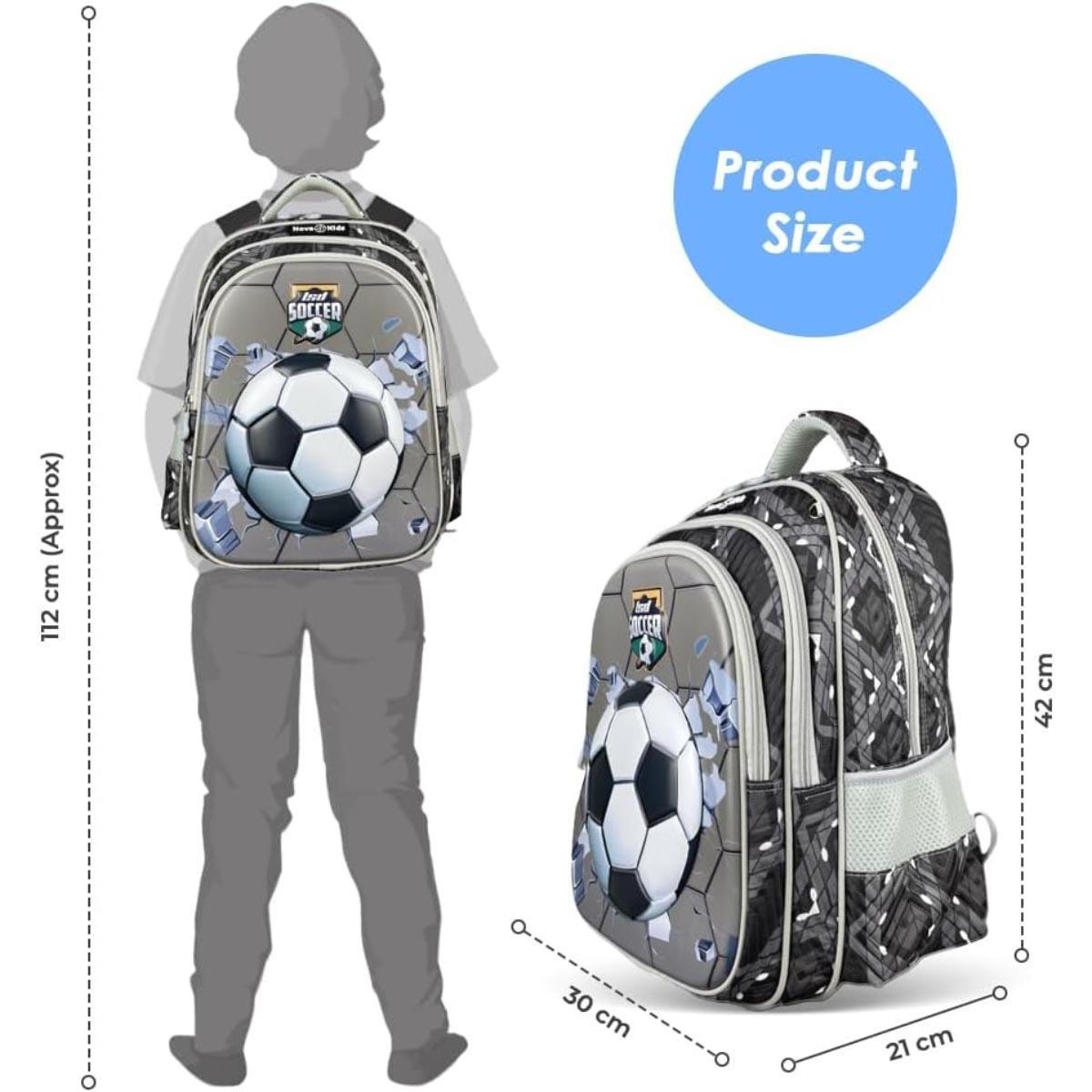 Nova Kids Soccer 3D School Bag with Trolley