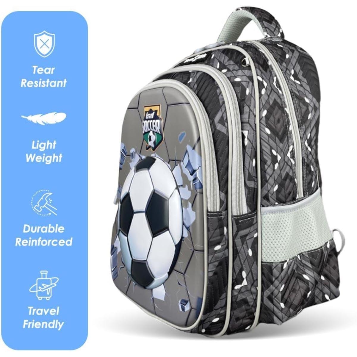 Nova Kids Soccer 3D School Bag with Trolley