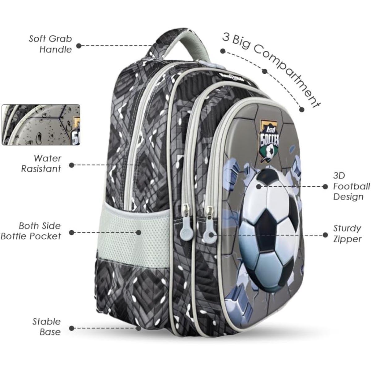 Nova Kids Soccer 3D School Bag with Trolley