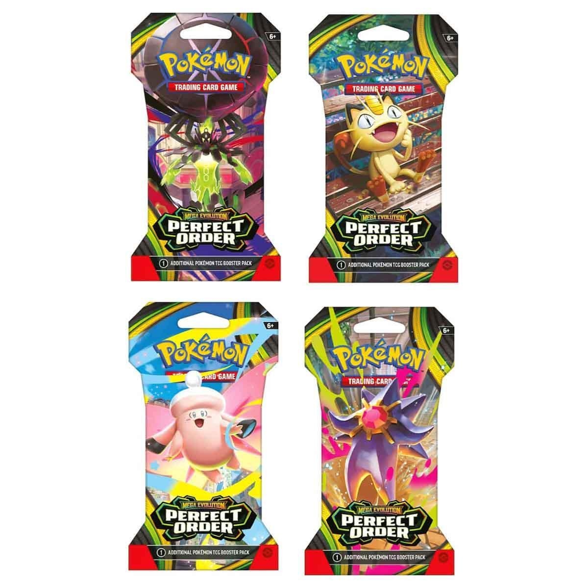 بوكيمون TCG ME 03 بيرفكت أوردر حزمة بطاقات مغلفة متنوعة، للجنسين، 6-8 سنوات