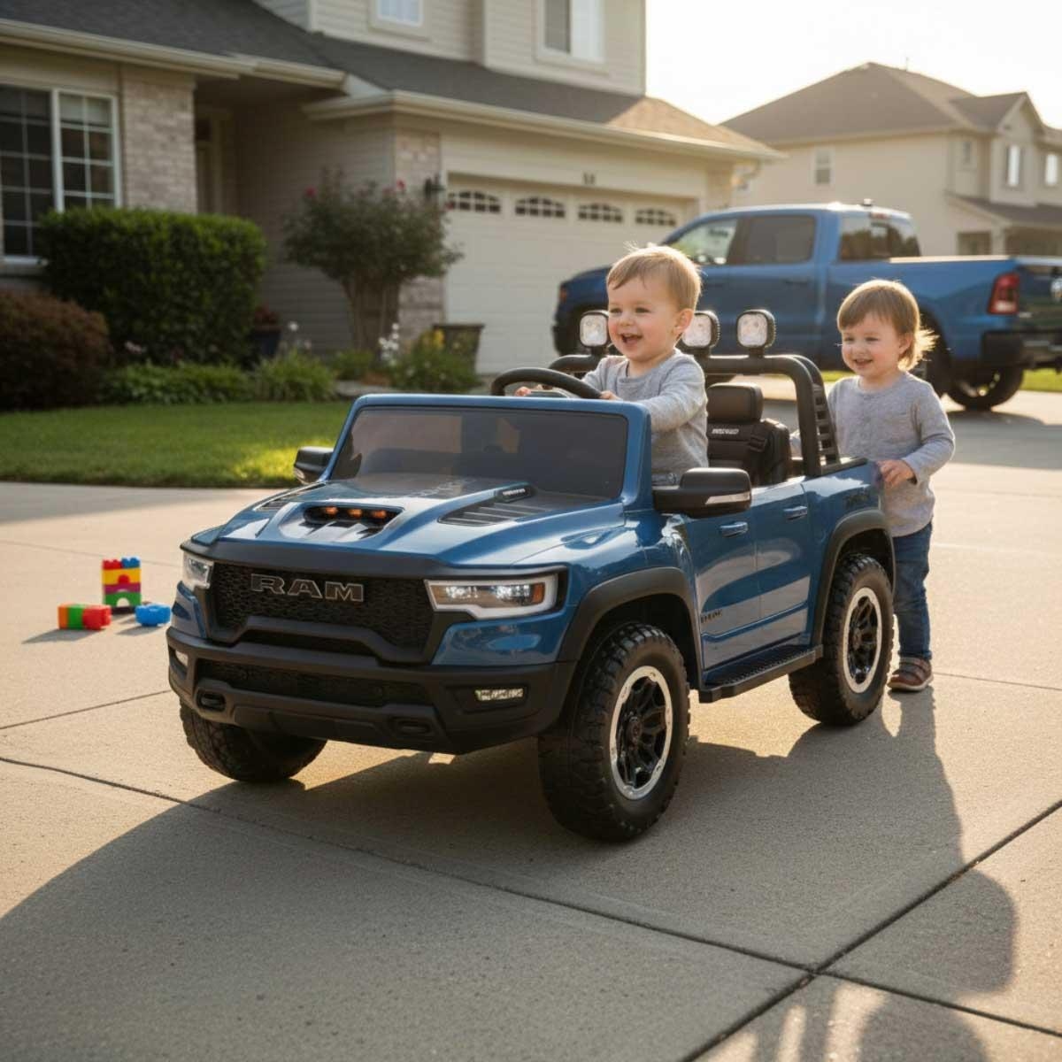 سيارة ركوب مرخصة من Ray Fun RAM 1500 RHO Super Truck، مناسبة للجنسين، من 8 إلى 10 سنوات