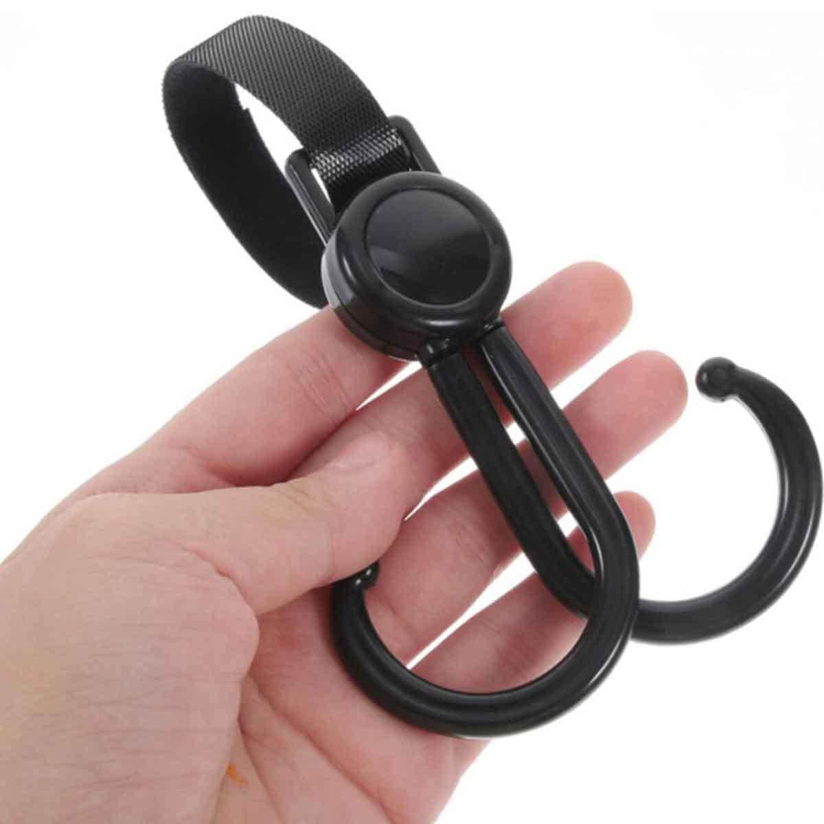 Sunveno 2-Piece 360掳 Rotatable & Adjustable Universal Stroller Hook Set