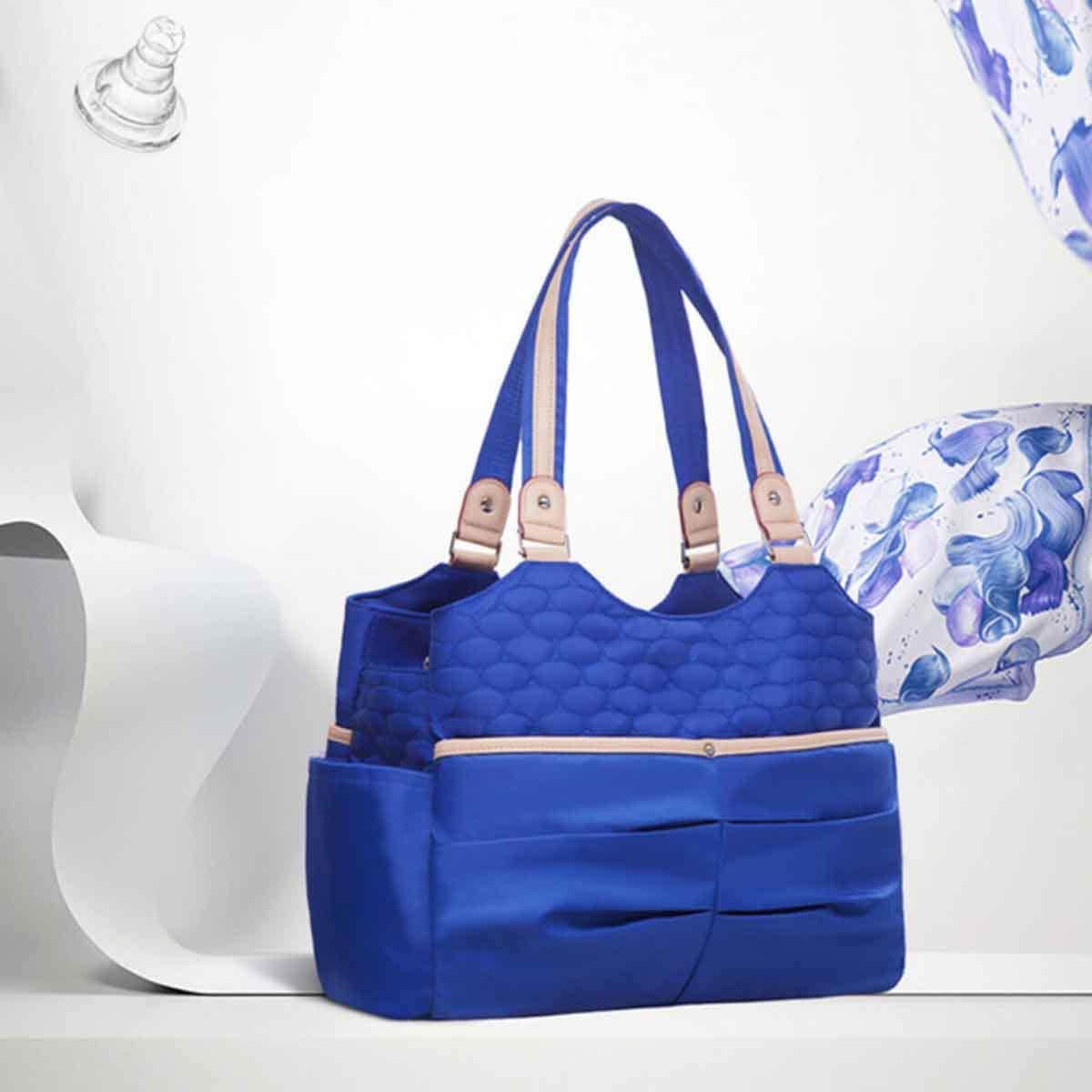 حقيبة حمل حفاضات عصرية زرقاء من صنڤينو