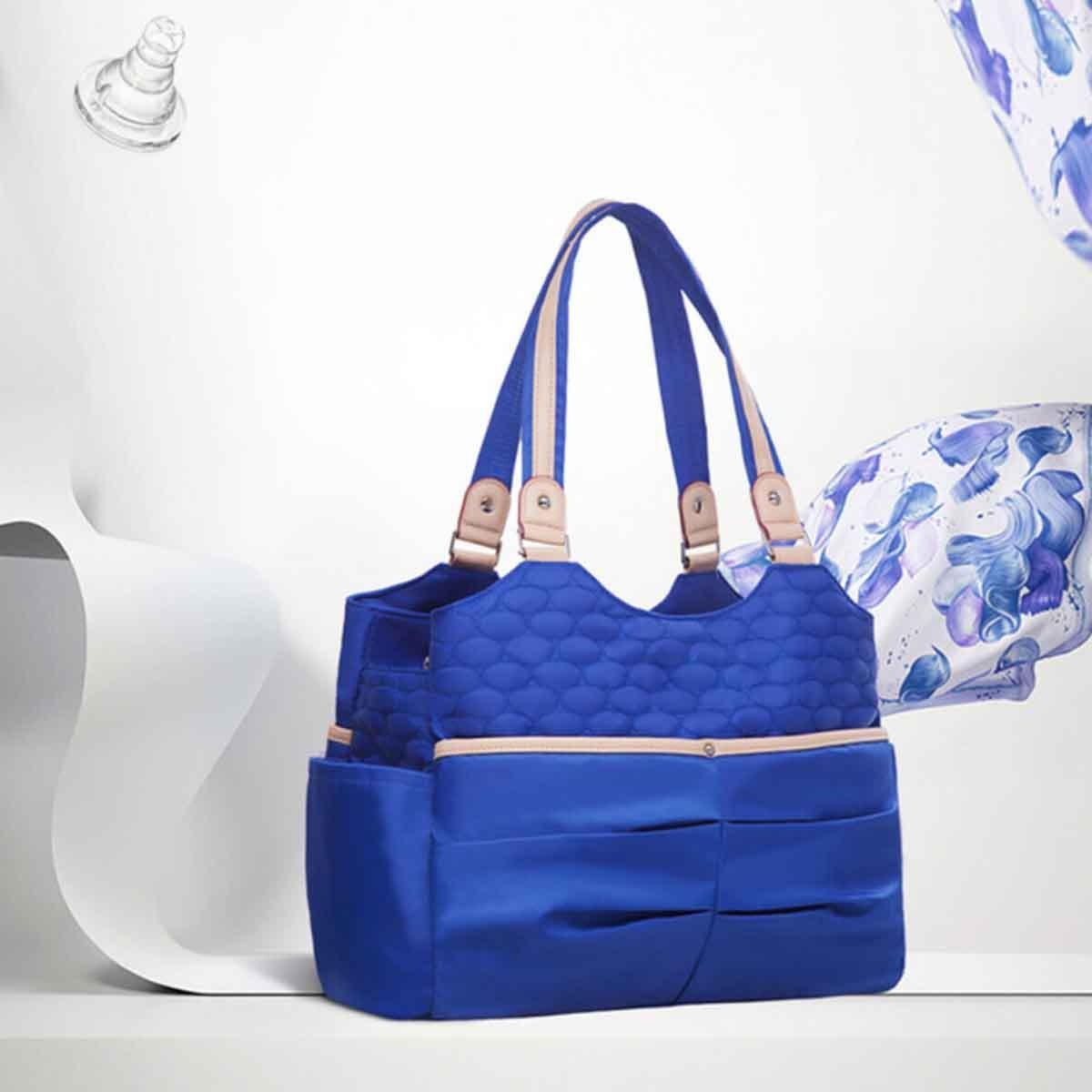 حقيبة حمل حفاضات عصرية زرقاء من صنڤينو