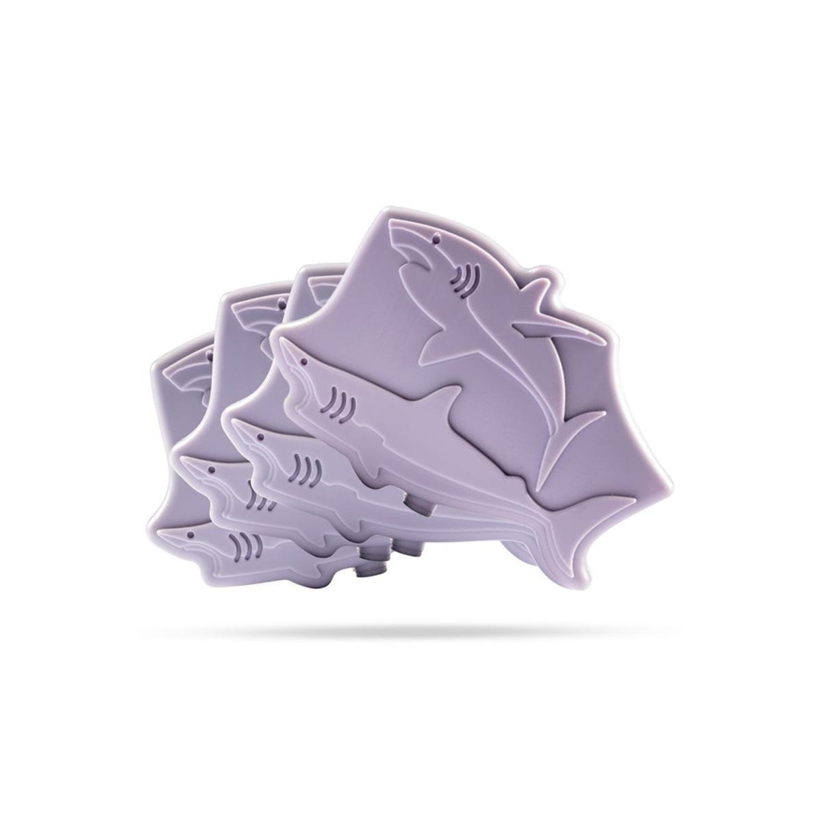 حقيبة غداء معزولة من صنڤينو باللون الأخضر مع صندوق حراري ومجموعة أكياس ثلج على شكل سمكة قرش