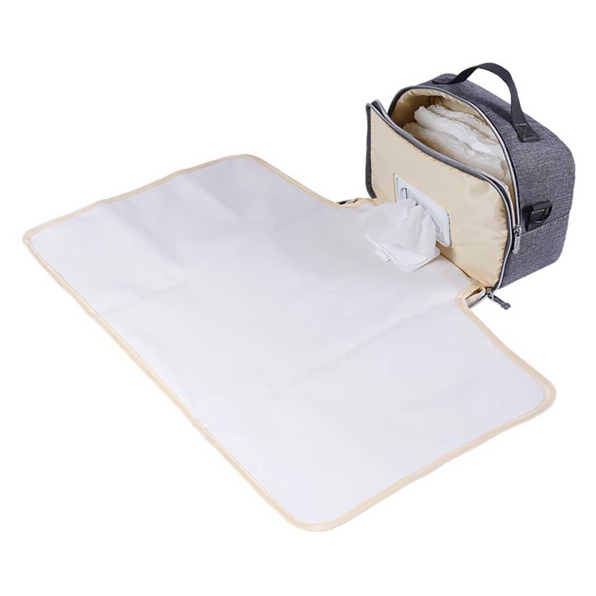 Sunveno Grey Diaper Changing Clutch with Mat